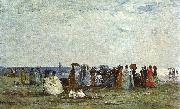 Eugene Boudin Bathers on the Beach at Trouville Spain oil painting artist